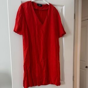 ICÔNE by Simons Red Button-Up Top